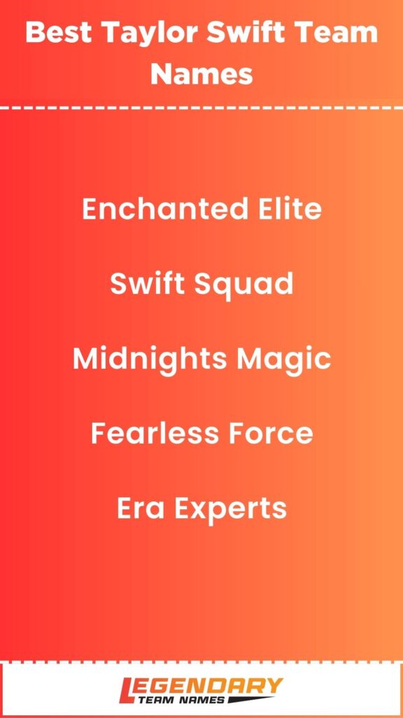 Best Taylor Swift Team Names