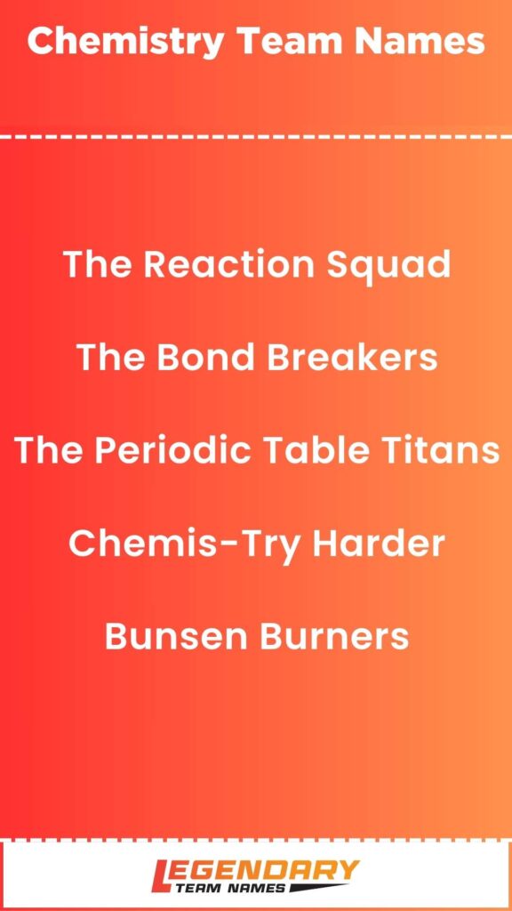 Chemistry Team Names