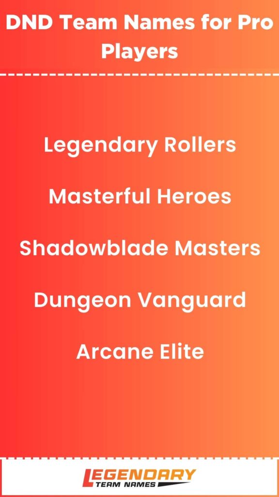 DND Team Names for Pro Players