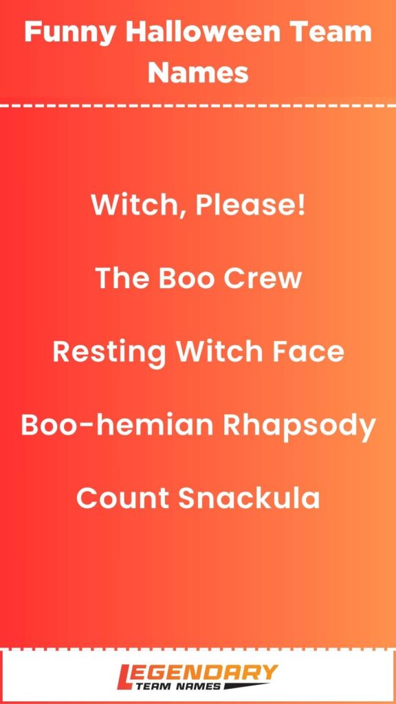 Funny Halloween Team Names