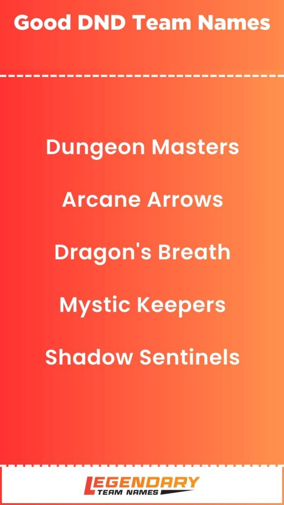 Good DND Team Names