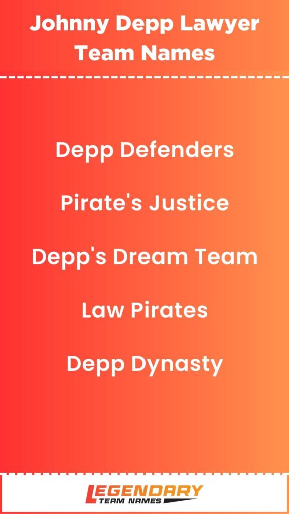 Johnny Depp Lawyer Team Names