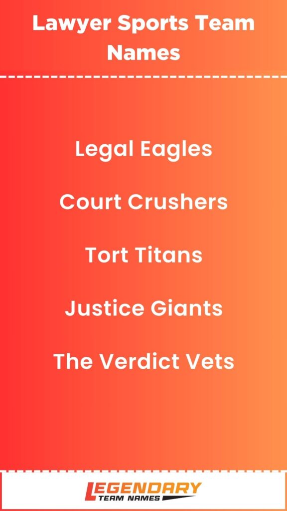 Lawyer Sports Team Names