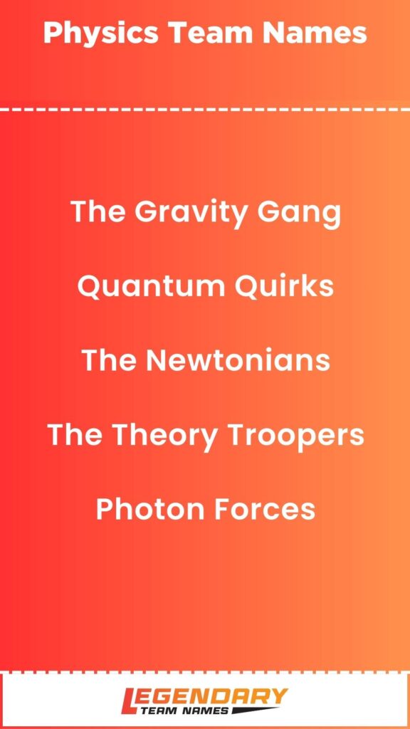 Physics Team Names