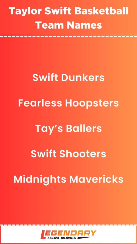 Taylor Swift Basketball Team Names