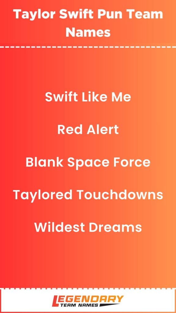 Taylor Swift Pun Team Names