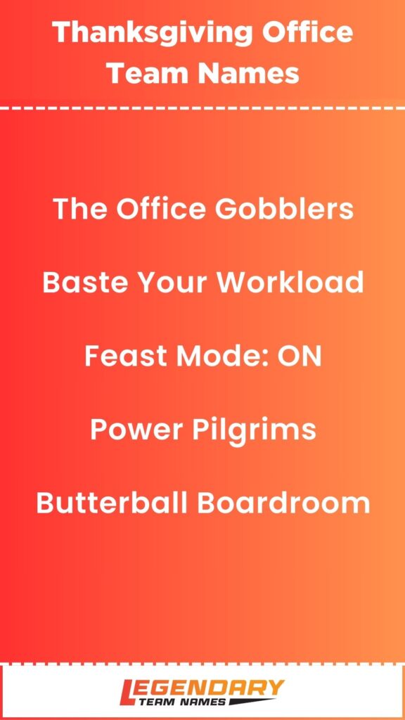 Thanksgiving Office Team Names