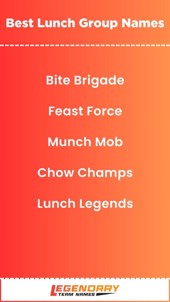 Best Lunch Group Names