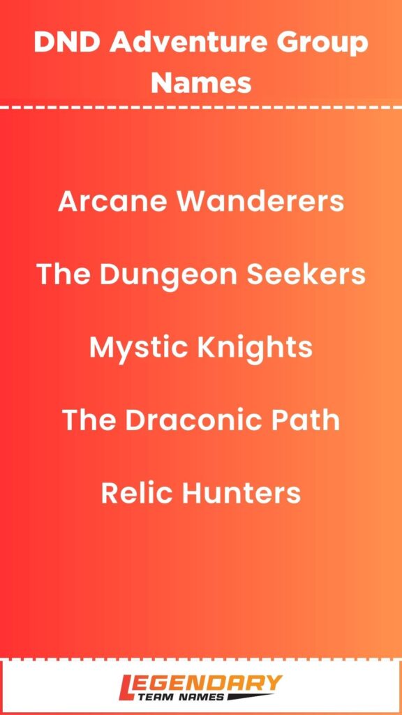 DND Adventure Group Names