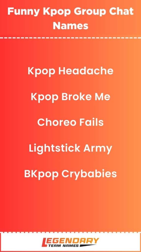 Kpop Group Chat Names