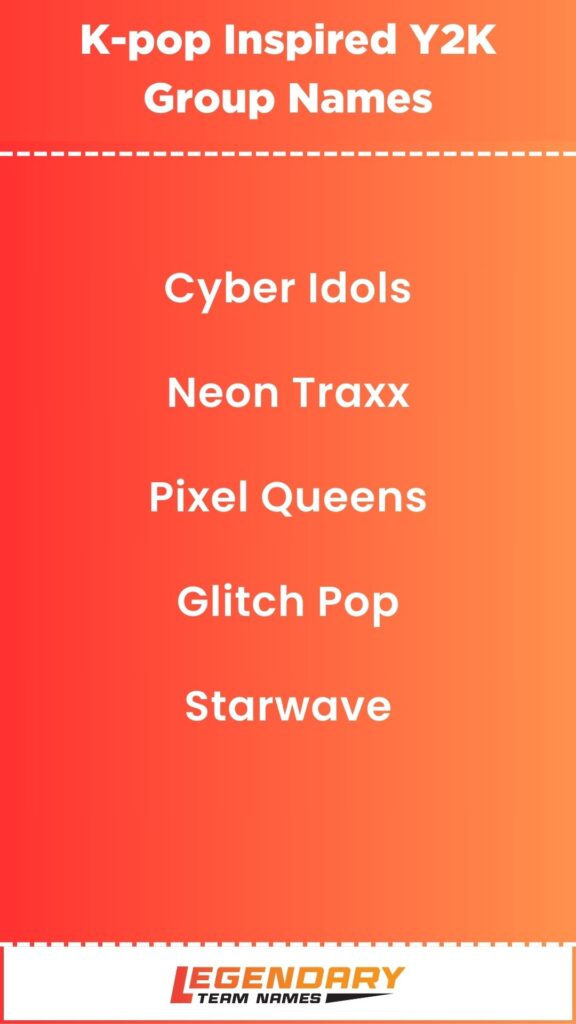 K-pop Inspired Y2K Group Names