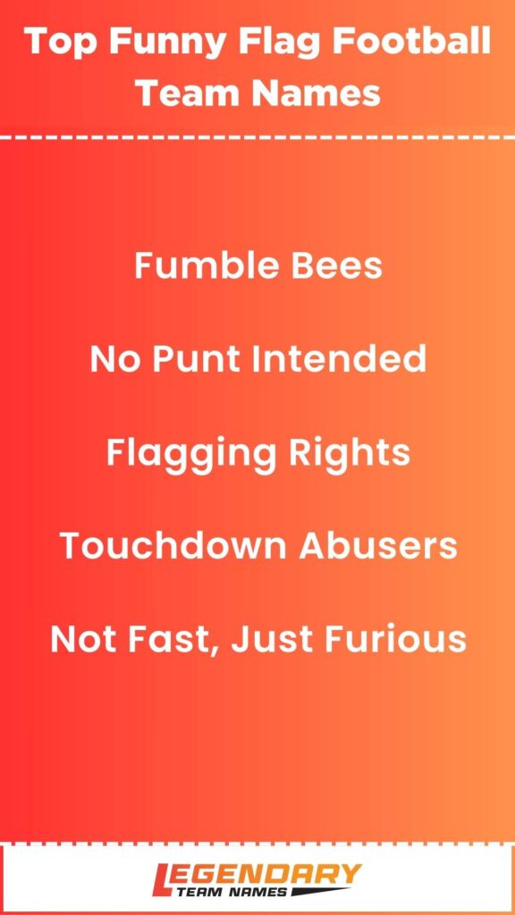 Top Funny Flag Football Team Names