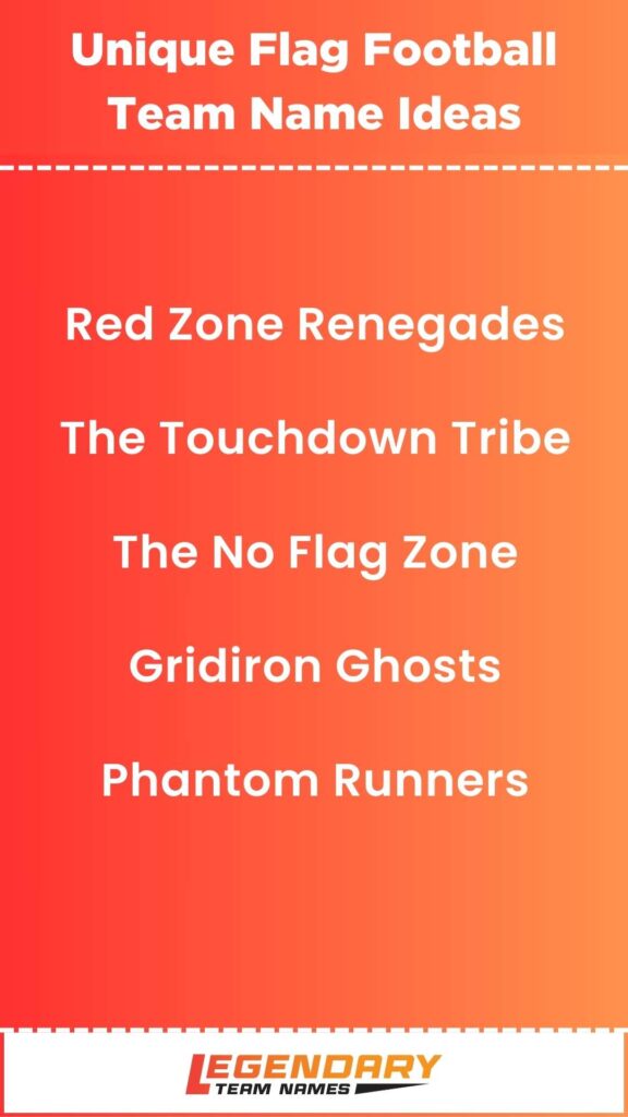 Unique Flag Football Team Name Ideas