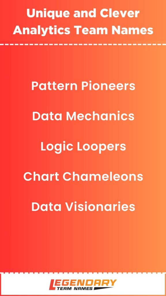 Unique and Clever Analytics Team Names