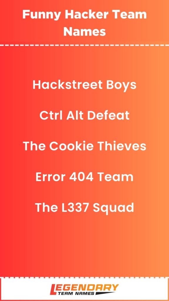 funny Hacker Team Names