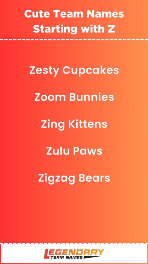 Cute Team Names Starting with Z