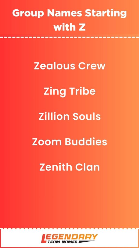 Group Names Starting with Z